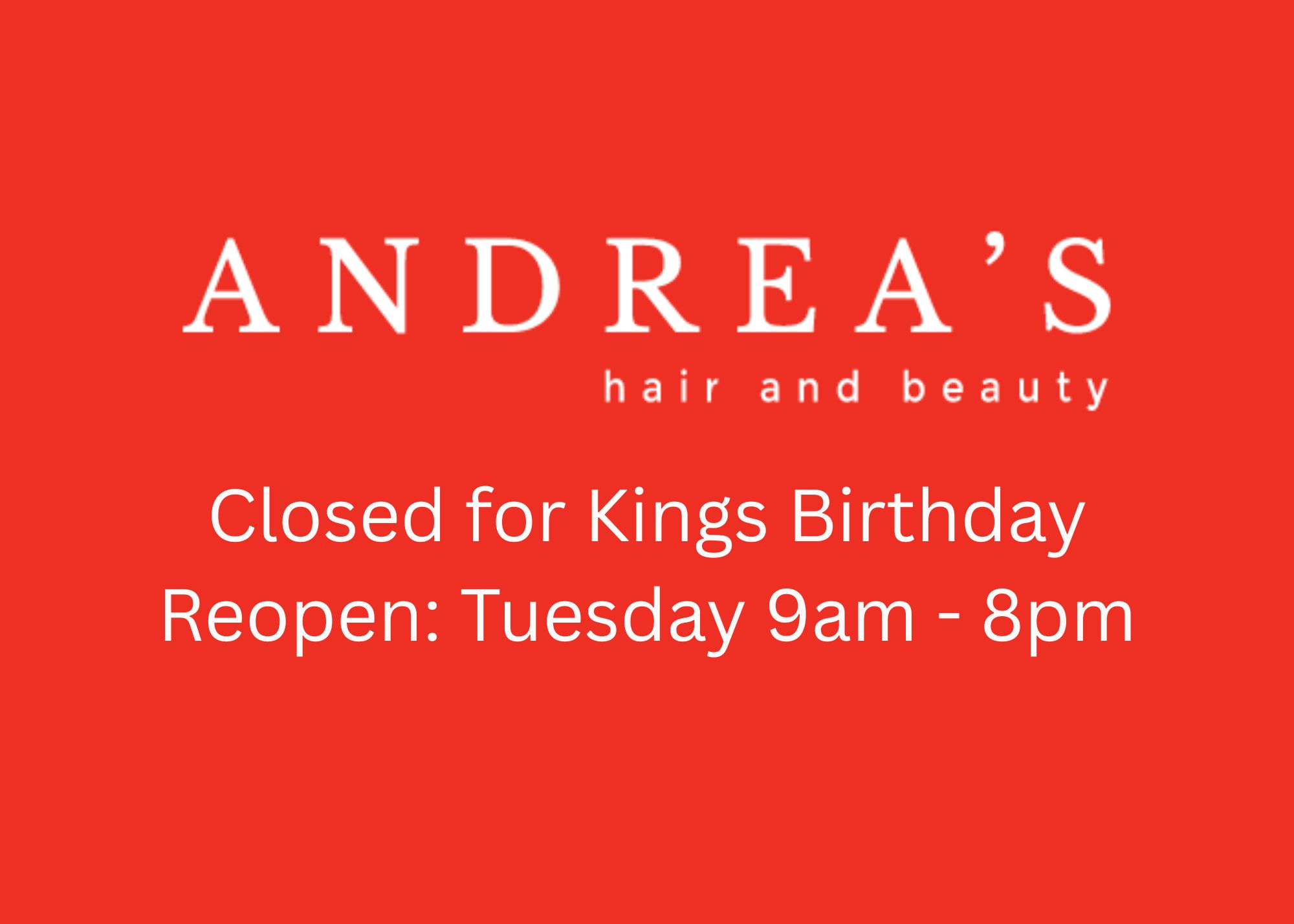 kings birthday hours